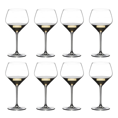 Riedel Extreme Oaked Chardonnay Crystal White Wine Glass, 23.63 Ounce (8 Pack)