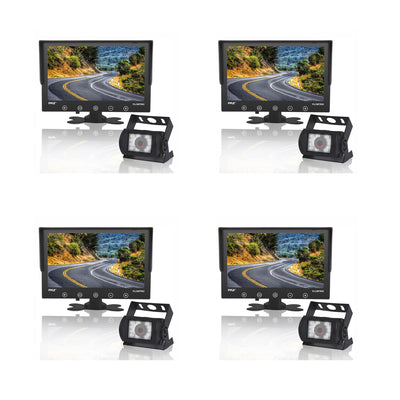 Pyle Weatherproof Camera and Display Monitor Car Rear View Video System (4 Pack)