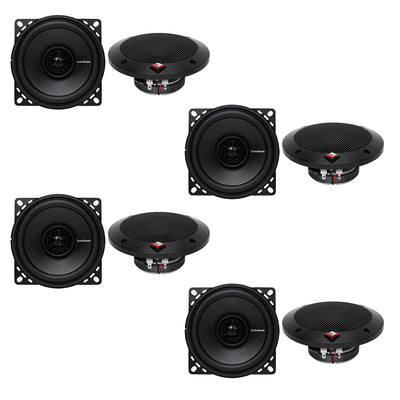 Pair Rockford Fosgate 4" Inch 120 Watt 4-Ohm 2-Way Car Stereo Speakers (4 Pack)