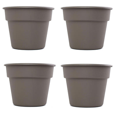 Bloem 12 Inch Dura Cotta Planter with Pre Drilled Holes, Peppercorn (4 pack)