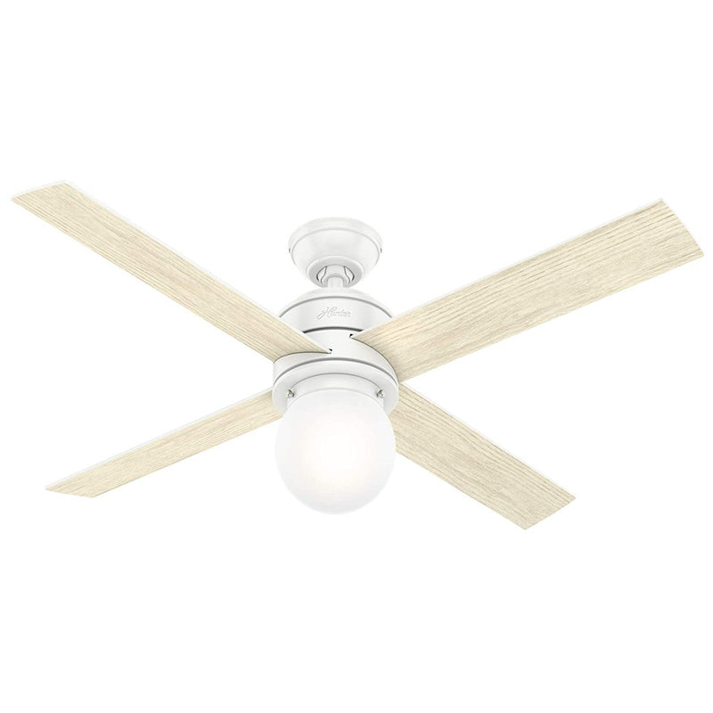 Hunter Fan Company Hepburn 52 In Indoor Ceiling Fan with LED Lights, Matte White