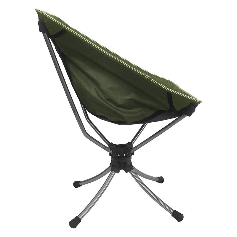 Lightspeed Portable Swivel Lightweight 360 Degree Outdoor Chair, Green (2 Pack)