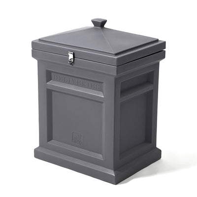Step2 592199 Deluxe Outdoor Mail Package Delivery Box Container, Manor Gray