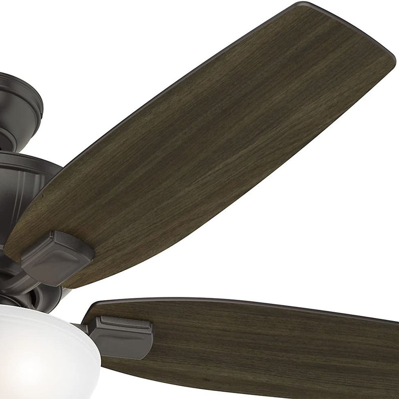 Hunter Kenbridge 52" Ceiling Fan with LED Light Kit and Pull Chain, Nobel Bronze