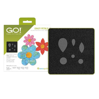 AccuQuilt GO! Crazy Petals Fabric Cutting Die with Multiple Shapes and Sizes