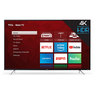 TCL 4 Series LED 4K Ultra Smart Tv with Roku, 55 Inches (Certified Refurbished)