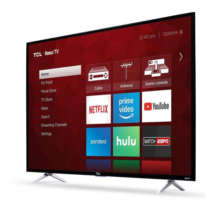 TCL 4 Series LED 4K Ultra Smart Tv with Roku, 55 Inches (Certified Refurbished)