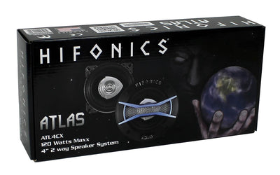 4) New Hifonics ATL4CX Atlas 4" 240 Watt 2-Way Car Audio Coaxial Speakers Stereo