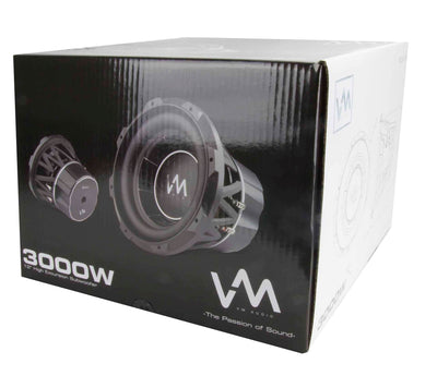 2) VM Audio ECW120 Encore 12" Subwoofers + Q-POWER Dual Sealed Sub Box Enclosure
