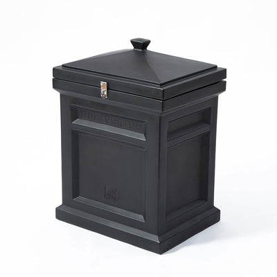 Step2 583799 Locking Deluxe Package Parcel Mail Delivery Box Plastic, Black