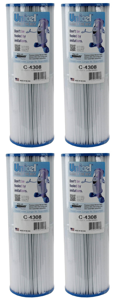 4) New Unicel C-4308 Spa Hot Tub Replacement Filter Cartridges 25 Sq Ft FC-6305