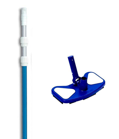 NEW Hydrotools 8130 Swimming Pool Weighted Vacuum Head w/ 5-15' Telescopic Pole