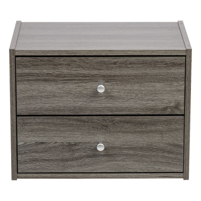 IRIS Tachi Series Modular Wood Stacking Storage Drawer Box Cabinet Cube, Gray
