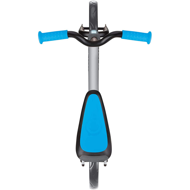 Globber GO BIKE Adjustable Balance Training Bike for Toddlers, Silver & Sky Blue