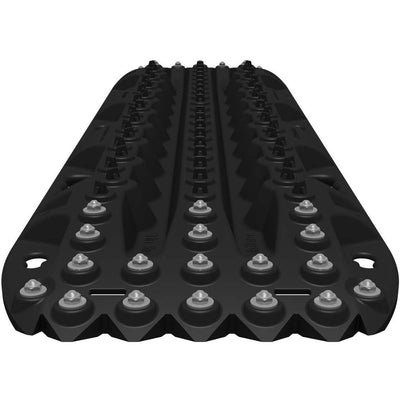 ActionTrax AT2B Pair of Self Recovery Track System with Metal Teeth, Black