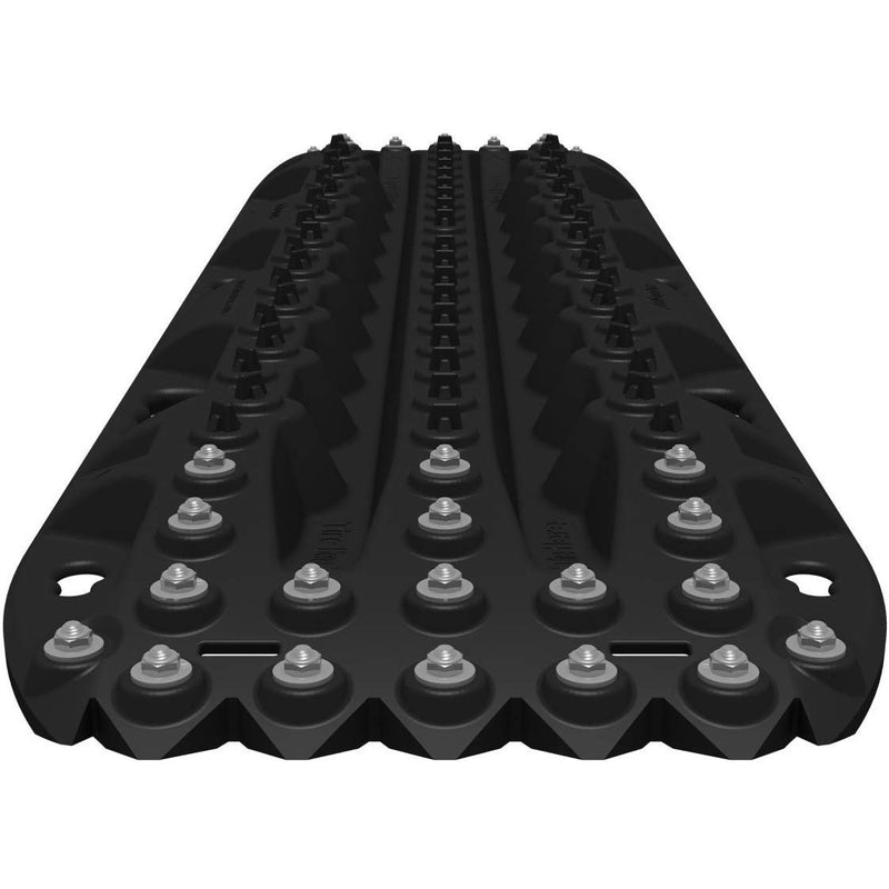 ActionTrax AT2B Pair of Self Recovery Track System with Metal Teeth, Black