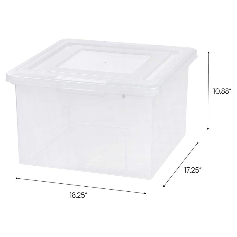 IRIS 586490 Clear Transparent Legal Size File Box Medium Dual Filter, Pack of 4