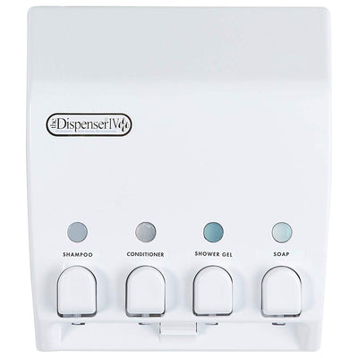Better Living Products Classic 4 Chamber Shower Dispenser, White (2 Pack)