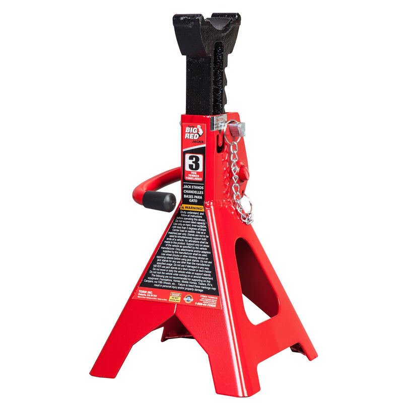 Torin Big Red 3 Ton Capacity Double Locking Steel Jack Stands, 1 Pair (4 Pack)