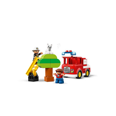 LEGO 10901 Duplo 21 Piece Fire Truck Building Kit with 2 Figures for Toddlers