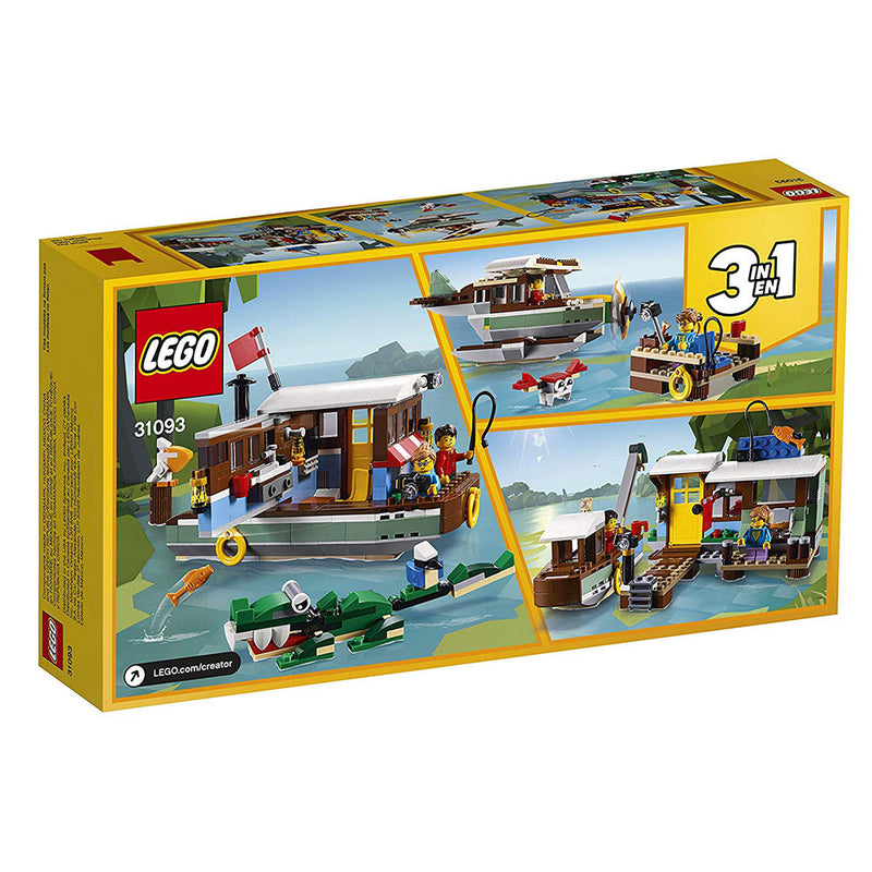 LEGO 31093 Creator 396 Piece 3 in 1 Riverside Houseboat Building Kit for Kids