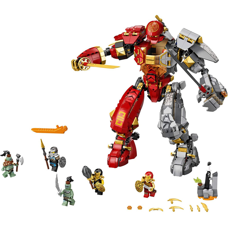 LEGO 71720 NINJAGO Fire Stone Mech Robot Kids Toy Building Kit w/ 5 Minifigures