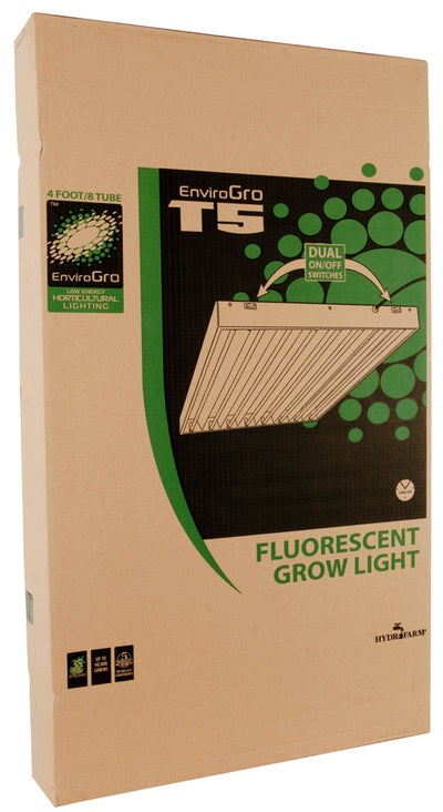 (2) HYDROFARM EnviroGro HO T5 4FT 8 Fluorescent Light Tube Fixtures | FLT48-RB