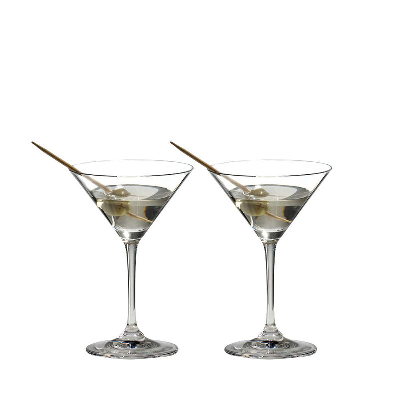 Riedel Vinum Crystal Inverted Cone Shaped Martini Glass, 4.59 Ounce (8 Pack)