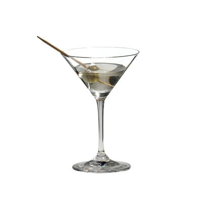Riedel Vinum Crystal Inverted Cone Shaped Martini Glass, 4.59 Ounce (8 Pack)