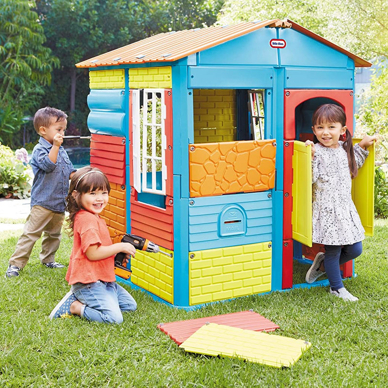 Little Tikes Build-a-House Indoor/Outdoor Play House with Interchangeable Panels