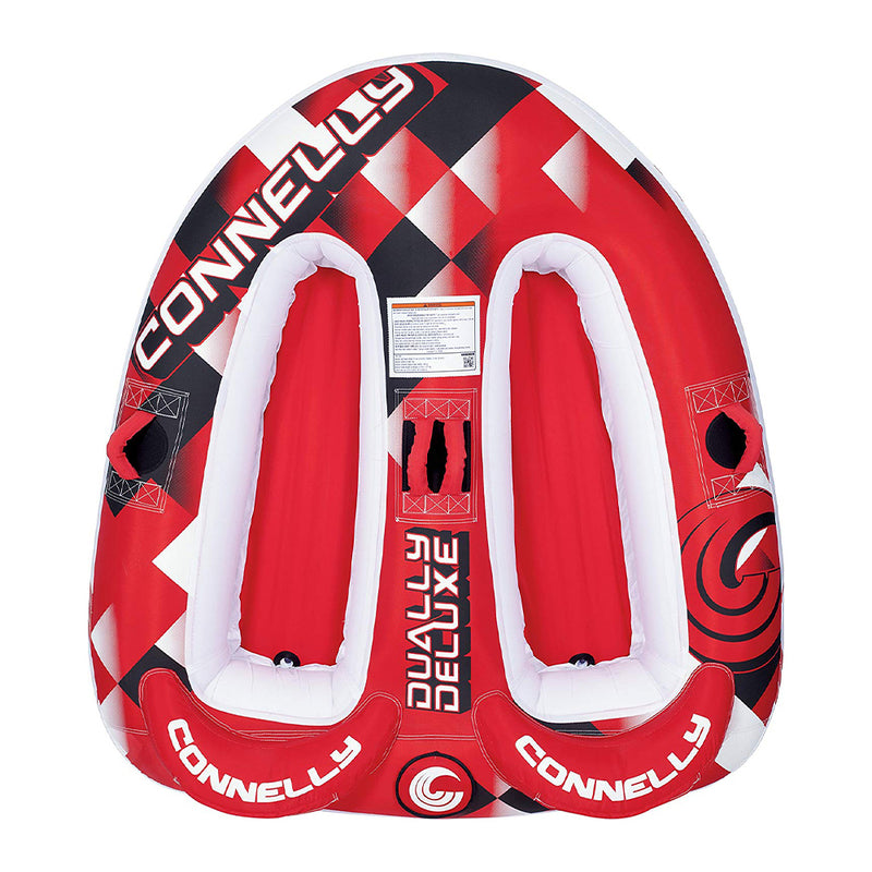 Connelly 67170005 Dually Deluxe Inflatable Towable Water Tube for 2 People, Red