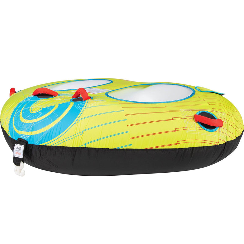 CWB Classic Wing 2 Durable Inflatable Towable 2 Rider Donut Water Tube, Yellow