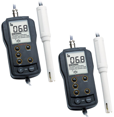 (2) Hanna Instruments Grochek pH/EC/TDS/C Portable Testers w/ Probe | HI9813-5N