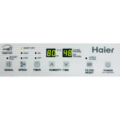 Haier 2 Speed Portable Electronic Air Dehumidifier with Drain, 45 Pint | DE45EM