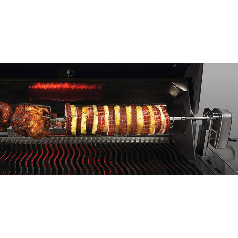 Napoleon 69331 Commercial Grade Rotisserie Kit with Motor for Extra Large Grills