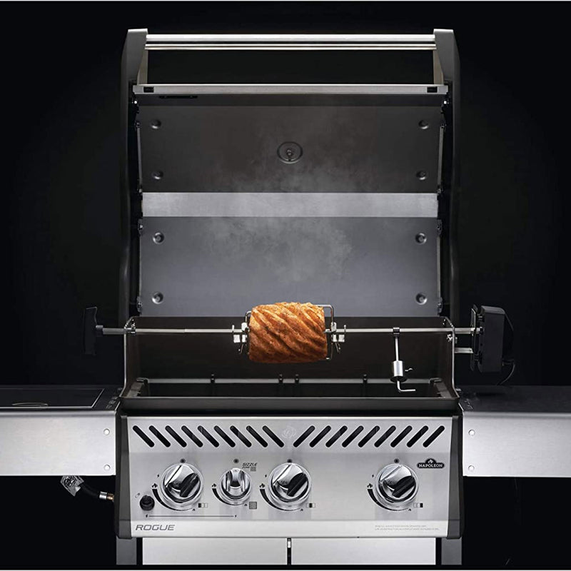 Napoleon 69811 Motorized Heavy Duty Stainless Steel Rotisserie for Rogue Grills