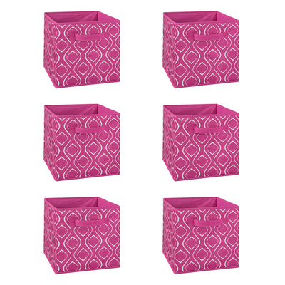 ClosetMaid 3151300 Fabric Storage Organizer Cube with Handles, Fuchsia (6 Pack)