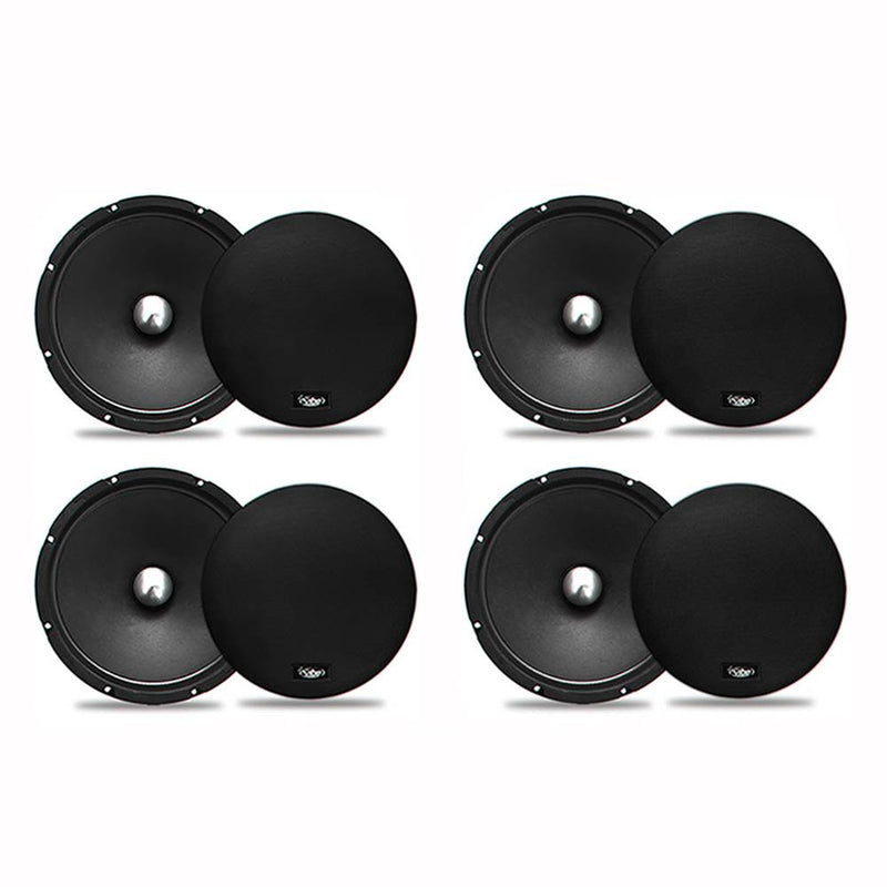 4-Pack Lanzar 8-Inch Vibe Bullet Series 600-Watt Mid-Range Speakers | 4 x VSMR8