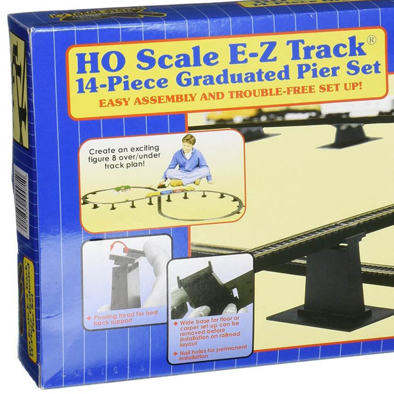 Bachmann Trains 14-Piece E-Z Track HO Scale Graduated Pier Set | 44471-BT