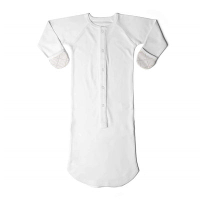 Goumikids Baby Sleeper Gown Bamboo Sleepsack Pajama Clothes, 3-6M Cream