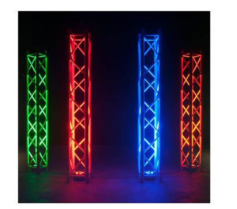American DJ 6 In 1 RGBAW + UV LED Lighting DMX Slim Par Light Fixture (4 Pack)