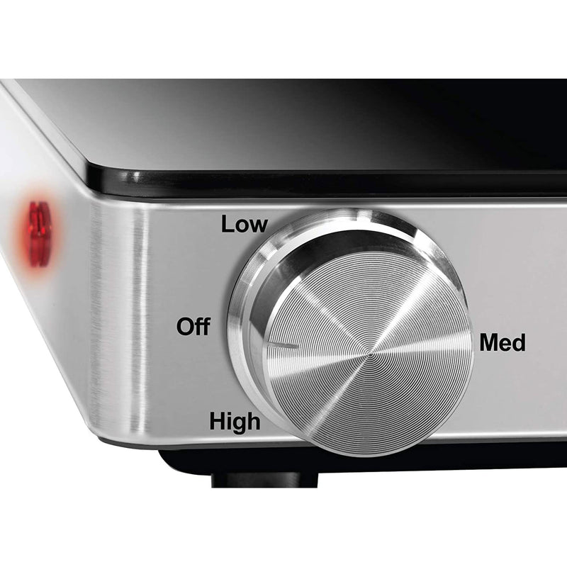 Chefman Compact Glasstop Warming Tray with Adjustable Temperature Control, Black