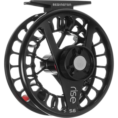 Redington Rise Powerful Solid Ambidextrous Angler 7/8 Fly Fishing Reel, Black
