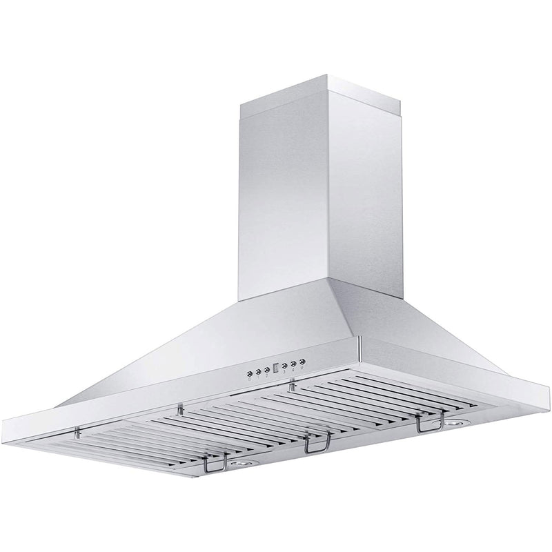 ZLINE KB-48 48 Inch Mounted Wall Range Hood With Crown Molding, Stainless Steel