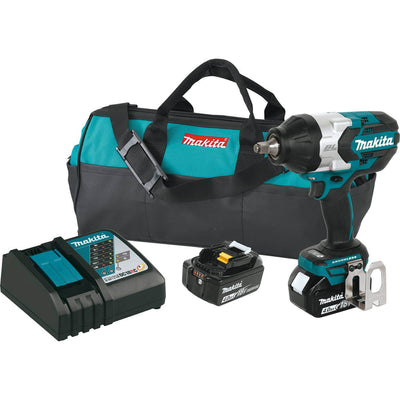 Makita 18V Cordless 0.5" Impact Wrench Kit with Batteries and Charger | XWT08M
