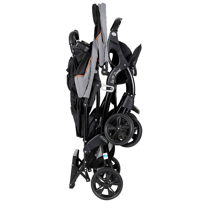 Baby Trend Sit N Stand Travel Toddler & Baby Double Stroller, Millennium Orange