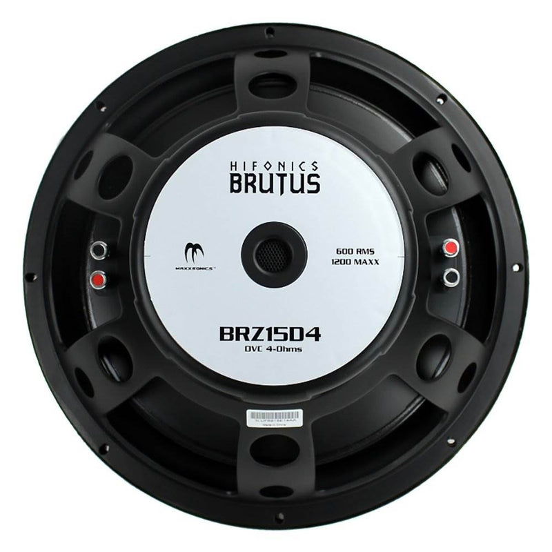 Hifonics Brutus 15 Inch 1200 Watt Subwoofer (2 Pack) + Subwoofer Box Enclosure