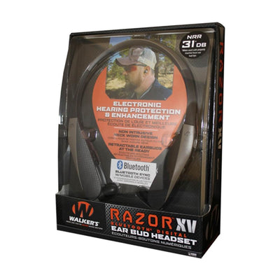 Walker's Razor XV Bluetooth Retractable Hunting Ear Bud Muff Headset (2 Pack)