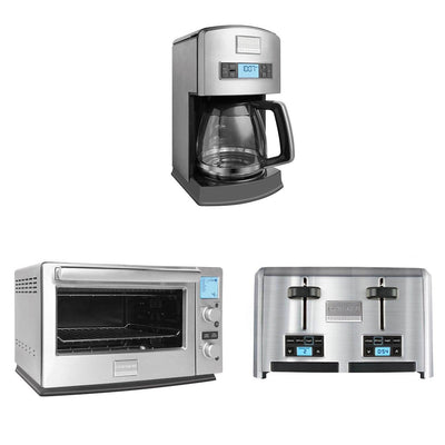 Frigidaire 12-Cup Drip Coffee Maker + Convection Toaster Oven + 4 Slice Toaster