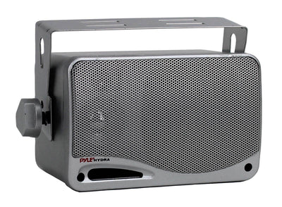 2) PYLE PLMR24S 3.5" 200 Watt Marine Audio Water Proof Mini-Box Speaker System